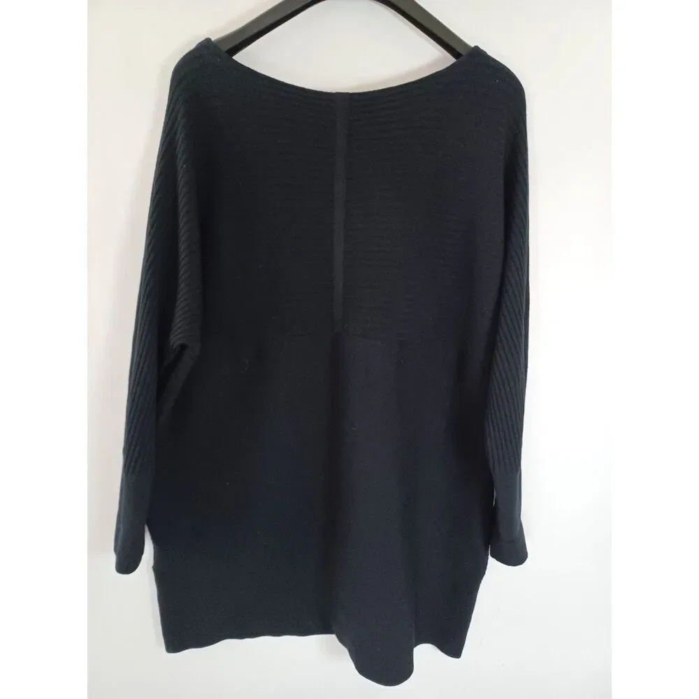 Eileen Fisher Wool‎ Blend Oversized Sweater Pullover Rib Knit Medium Minimalist